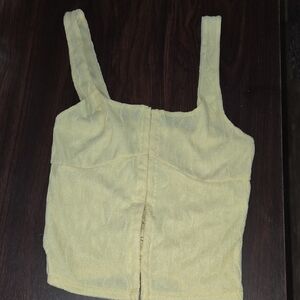 Full Tilt Yellow Hook Eye Tank Top